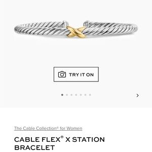 Cable Flex X Station Silver and Gold Bracelet